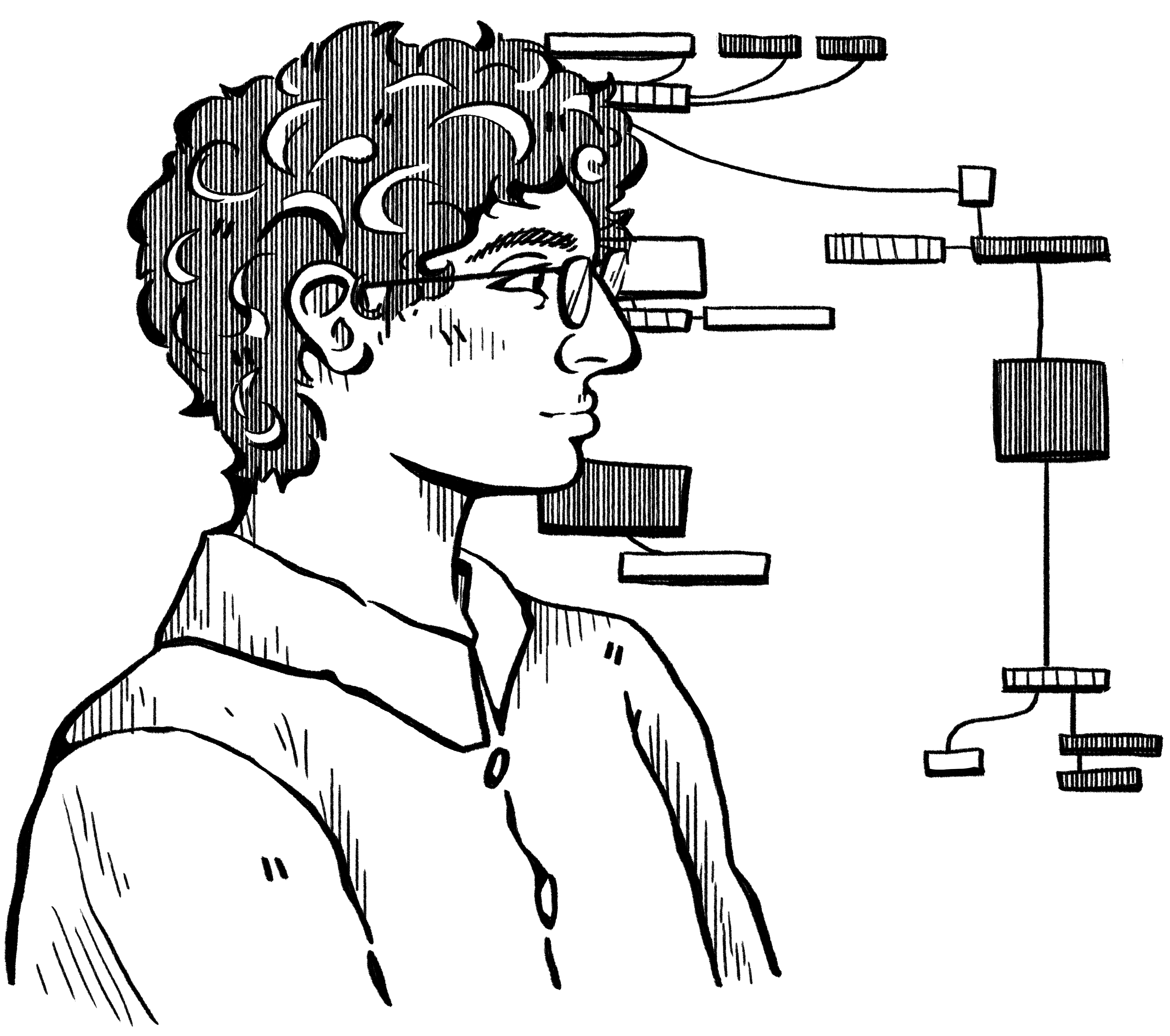 Illustration of Zak Kerhoulas